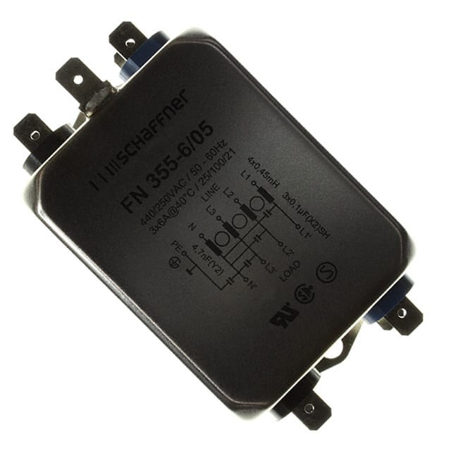 FN355-6-05 Schaffner EMC Inc.  Modules de filtrage de ligne électrique